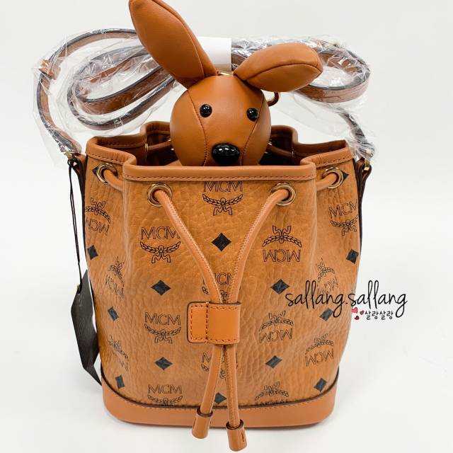 MCM Rabbit drawstring Bag Cognac