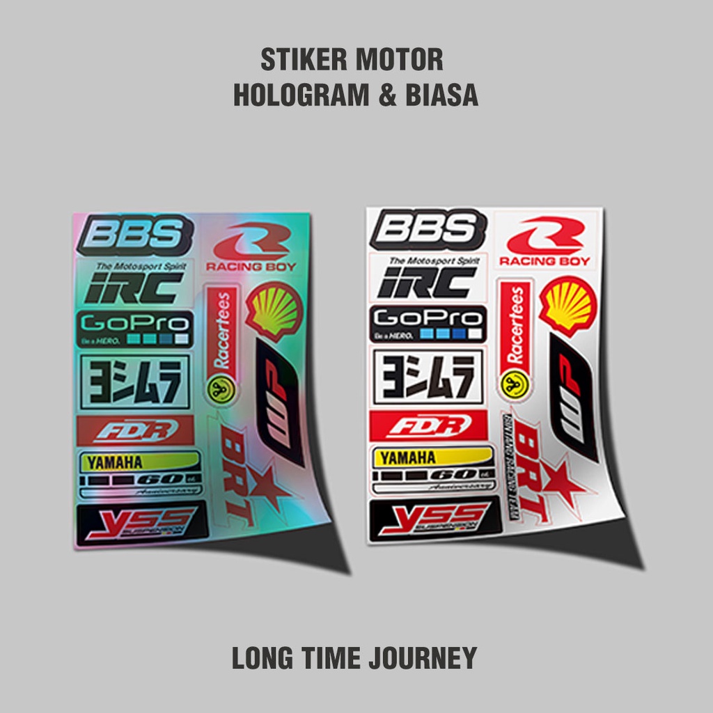 STICKER PACK MOTOR HOLOGRAM &amp; BIASA vinyl - STIKER AESTHETIC MOTOR, LAPTOP, AKSESORIS HP, ANTI AIR, MOTIF,HELM,TUMBLER