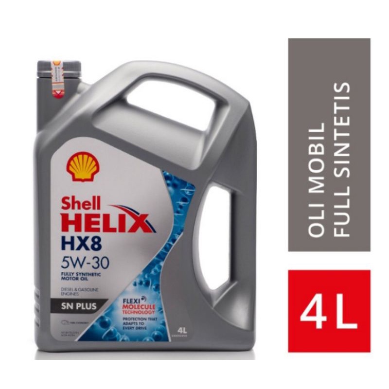 Oli Shell Helix HX8 Sae 5W-30 SN Plus 4Liter Original