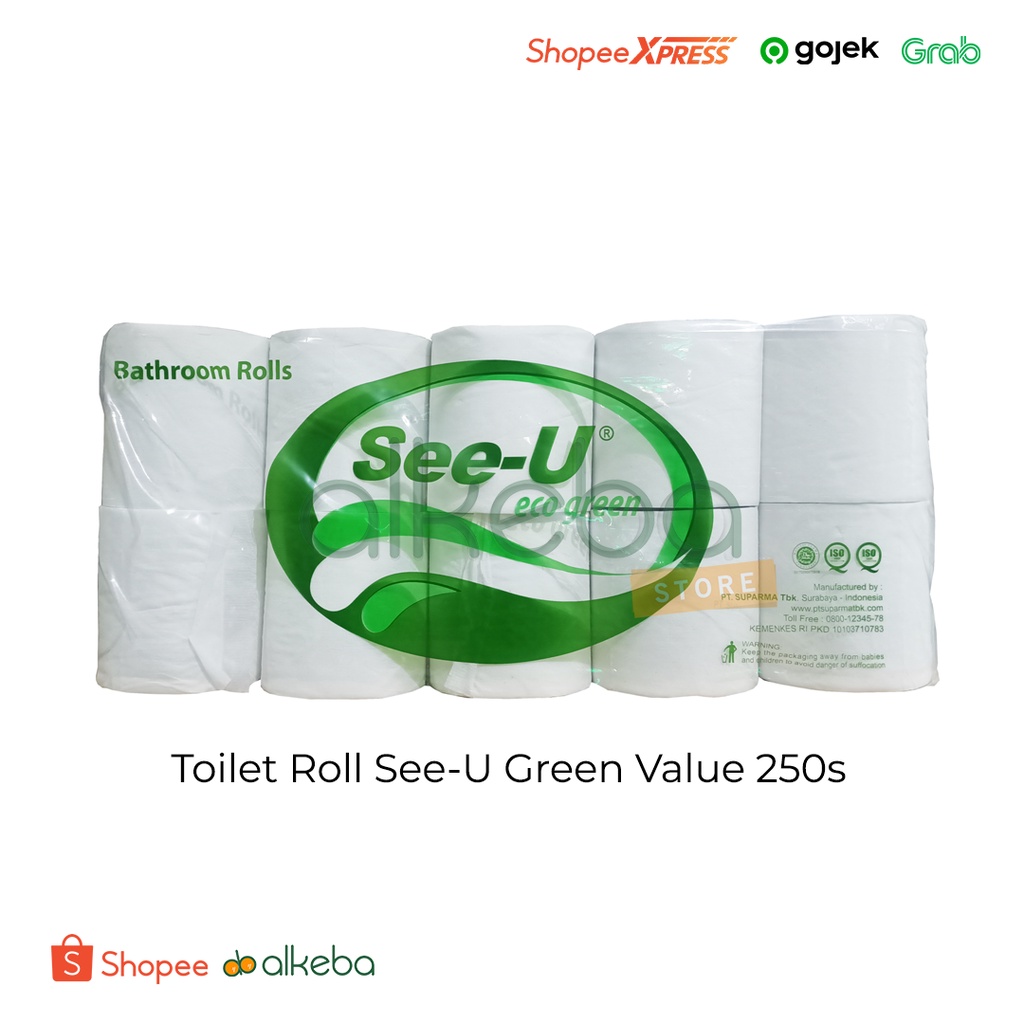 Tissue Gulung / Toilet Roll See-U Green Value / tisu / tisue / 250 sheet