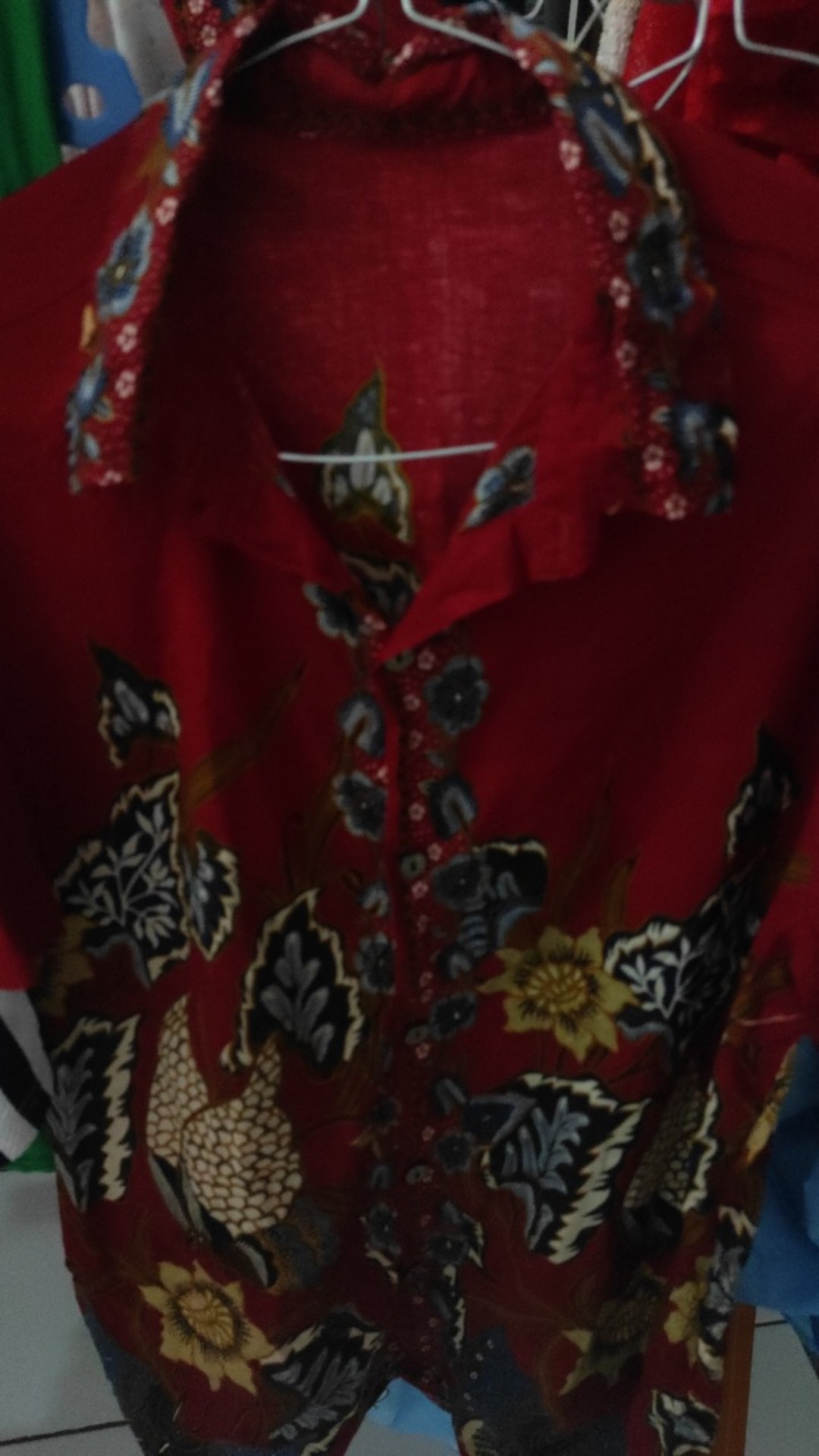 Dress/kemeja Batik Anak Aci Red/ Seragam Batik Anak