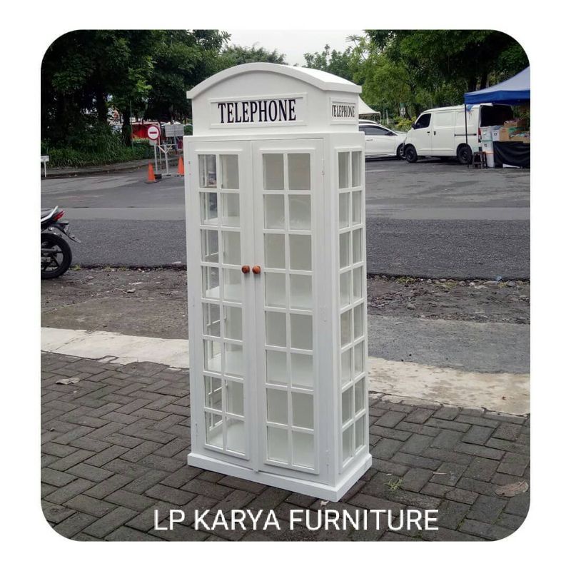 Lemari Telepon London/Lemari hias/Lemari Antik Termurah/Lemari Hias Termurah