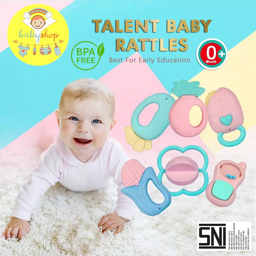 Mainan Kerincingan dan Gigitan Bayi Talent Baby Rattles