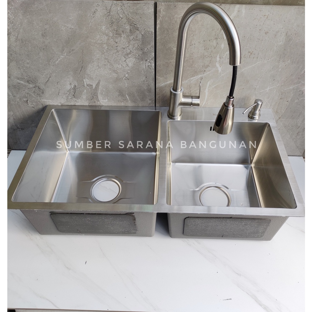 Kitchen Sink 8245 Stainless SUS304 / Bak Cuci Piring Komplit Set