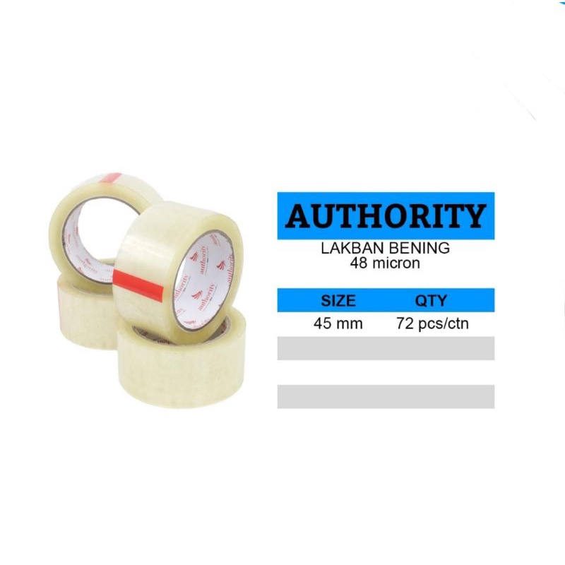 

AUTHORITY Lakban Bening Lakban Coklat 90 Yard