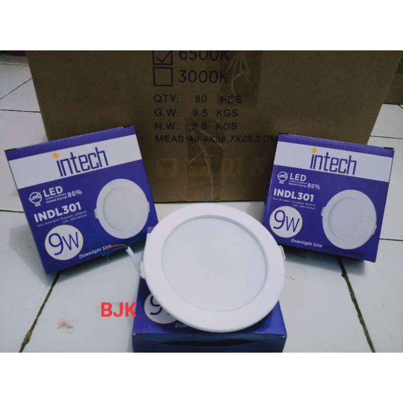 Downlight LED 9 wat plapon terang putih