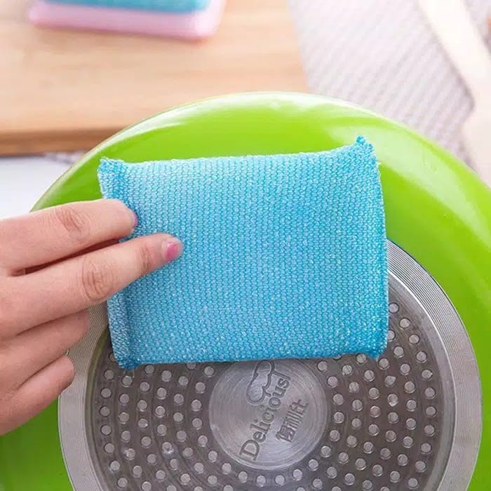 Sabut Jaring Alat Dishwashing Dapur Masak Busa Serbaguna Spons Cuci Piring Warna Warni Spon Sponge