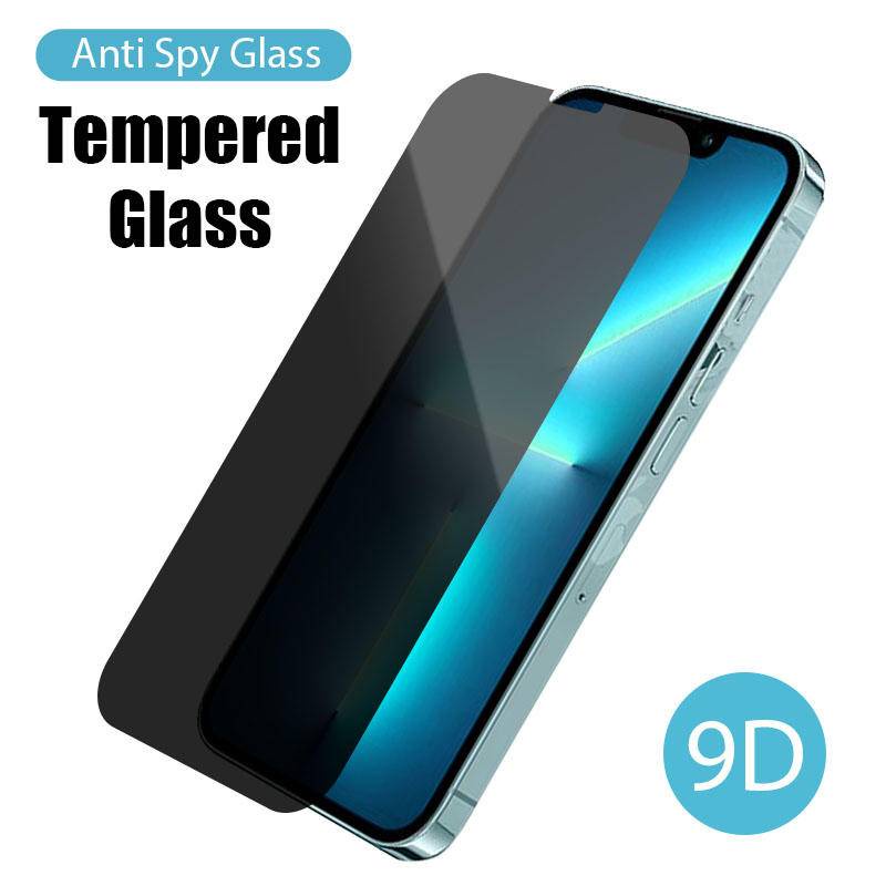 Pelindung Layar Tempered Glass Anti spy Untuk iPhone SE 2022 11 12 13 Pro MAX Mini X XS MAX XR 6 6s 7 8 Plus SE 2020