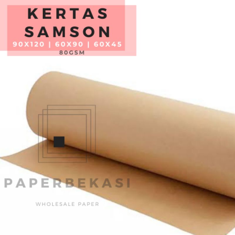 

Kertas Samson Paper Craft Kraft Coklat Tebal Packing Bungkus Online Souvenir 60x45 60x90 30x45 120x90