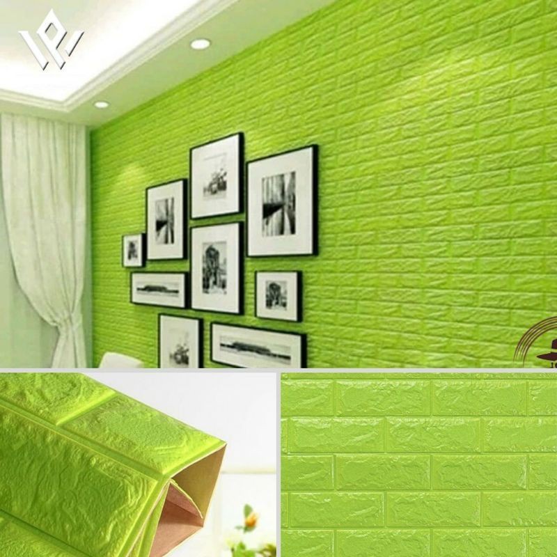 Wallpaper Foam Ukuran 38 X 70 Termurah Wallpaper 3D Brick Dekorasi Dinding Wall Foam Brick 3D Batu Bata Waterproof Anti Air -Wonderdekorasi