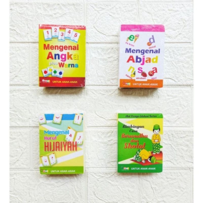 FLASHCARD Seri Boardbook APE ABJAD, ANGKA, HURUF, HIJAIYAH, WUDHU SHOLAT MAC BISA COD