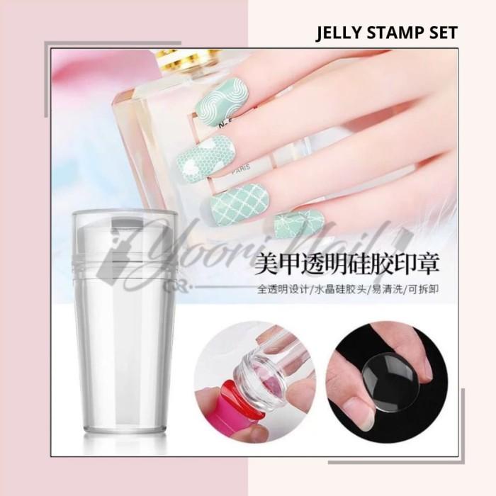 

Jelly Stamp Nail Art Silicon Silikon Bening Stamp Stempel Gambar Kuku