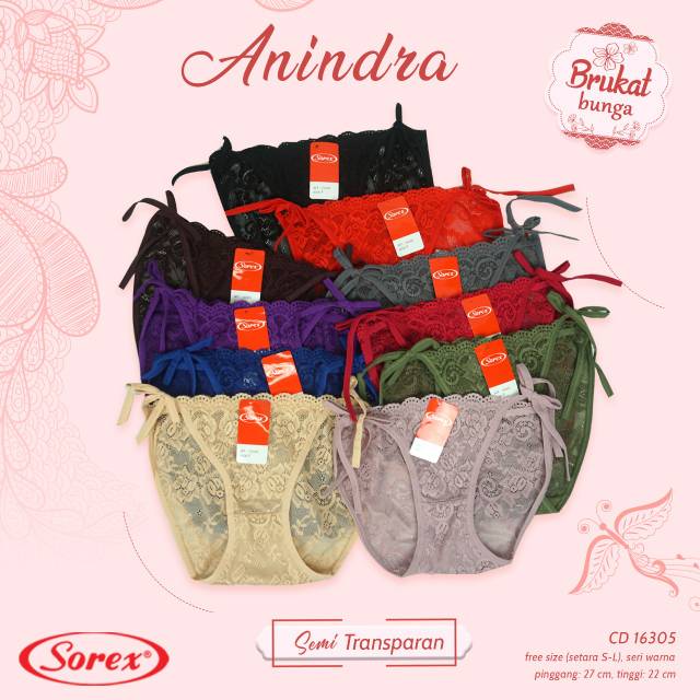 Cd sorex brukat tali samping 16305