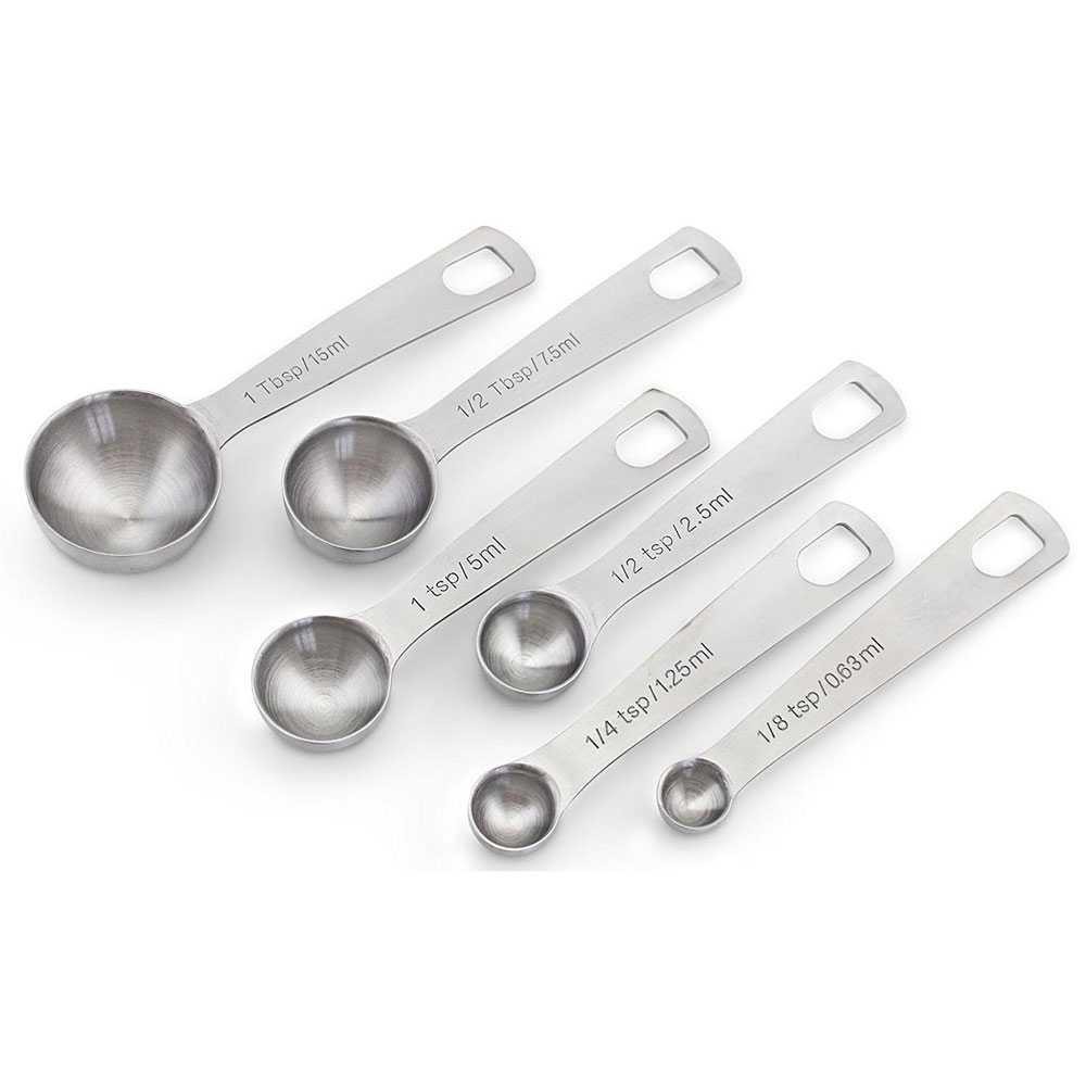 HOOMIN Sendok Takar Ukur Measurement Spoon Stainless Steel 6 PCS 16752 ( Mughnii )