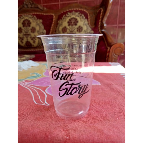 gelas cup sablon 16oz 4 gram termurah free desain