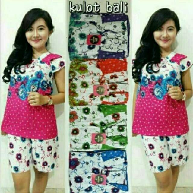 HOT PROMO Stelan kulot bali - Motif bunga