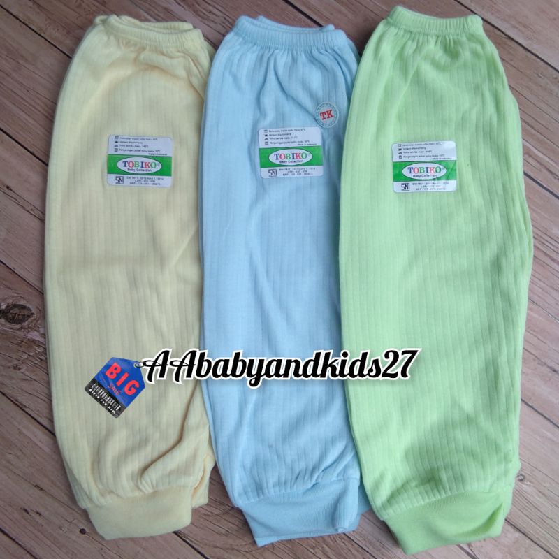 TOBIKO 3PC Celana Bayi Panjang Model Terbuka All Size 0-6Bulan SNI