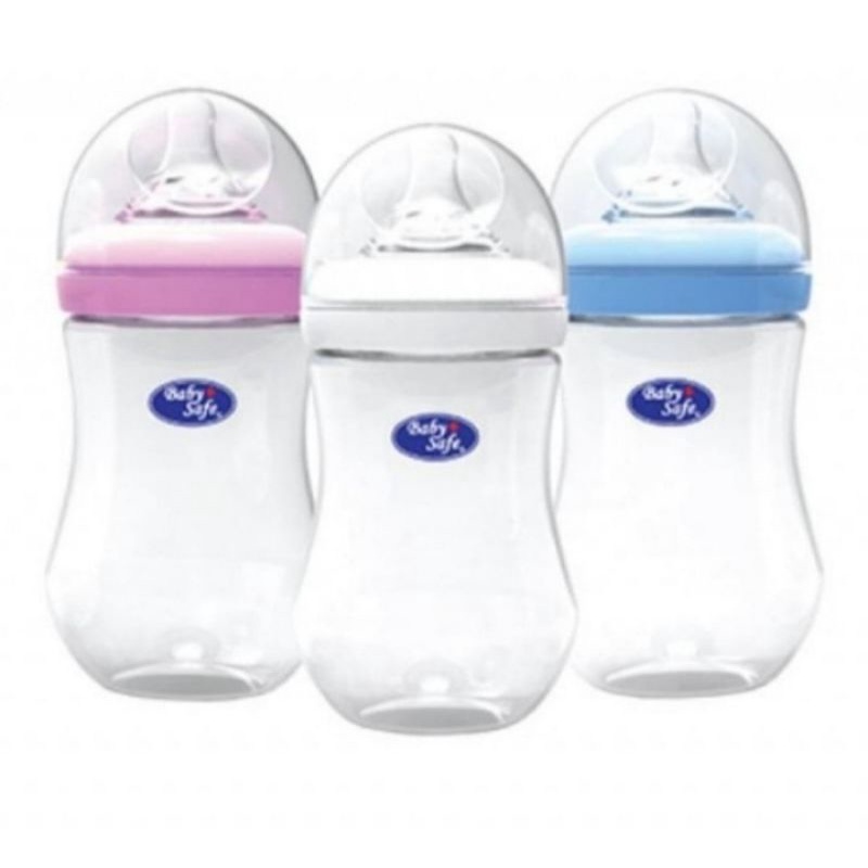 Baby Safe Wide Neck 150ml 250ml WN001 WN002 / Babysafe Botol Susu Bayi Leher Lebar Wideneck