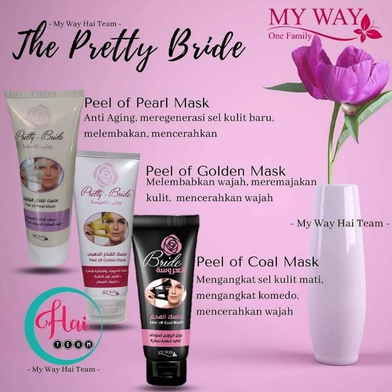 MY WAY masker Charcoal pengangkat komedo dan jerawat original BPOM