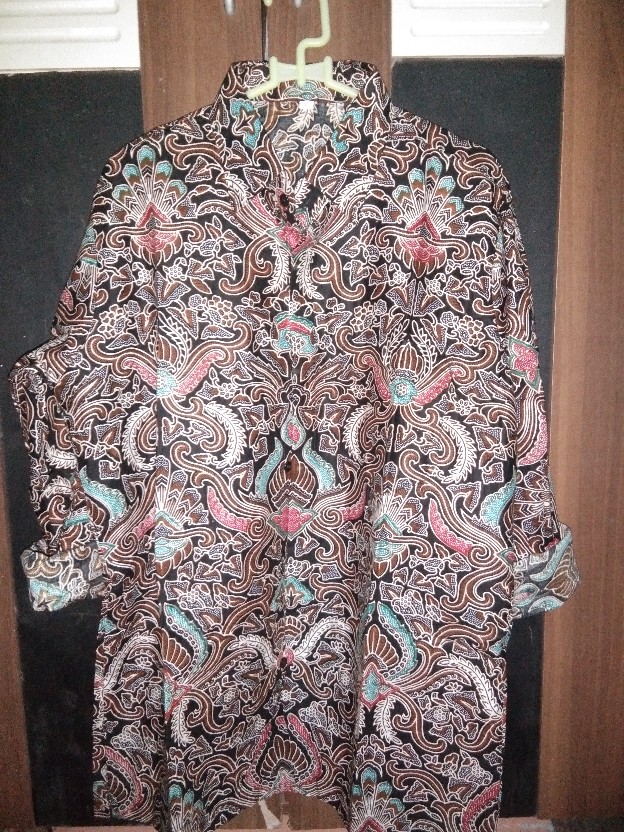 Atasan Batik Pria Lengan Panjang Kenongo Hem Padi Pekalongan M L Xl
