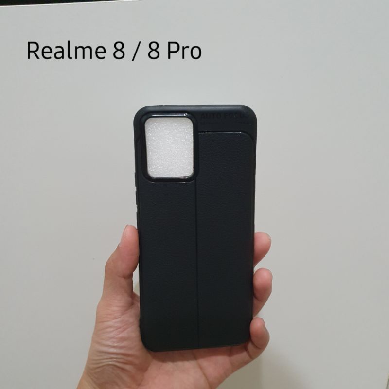 Case Autofocus Realme 8 / 8 Pro Softcase Silikon Motif Kulit Jeruk