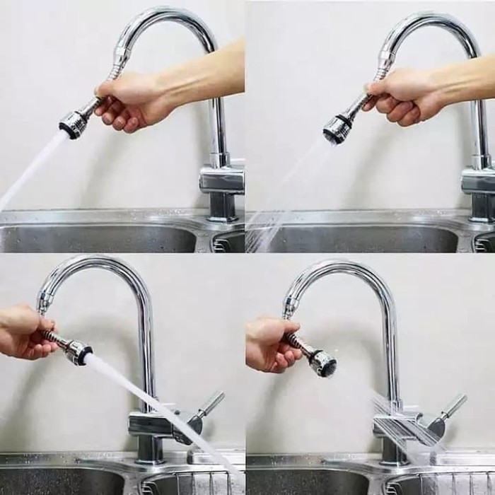 Sambungan Kran Cuci Piring Flexible 360 Derajat Panjang Bisa Ditekuk - Sambungan Kran Air Wastafel Dapur Kamar Mandi - Kran Extended