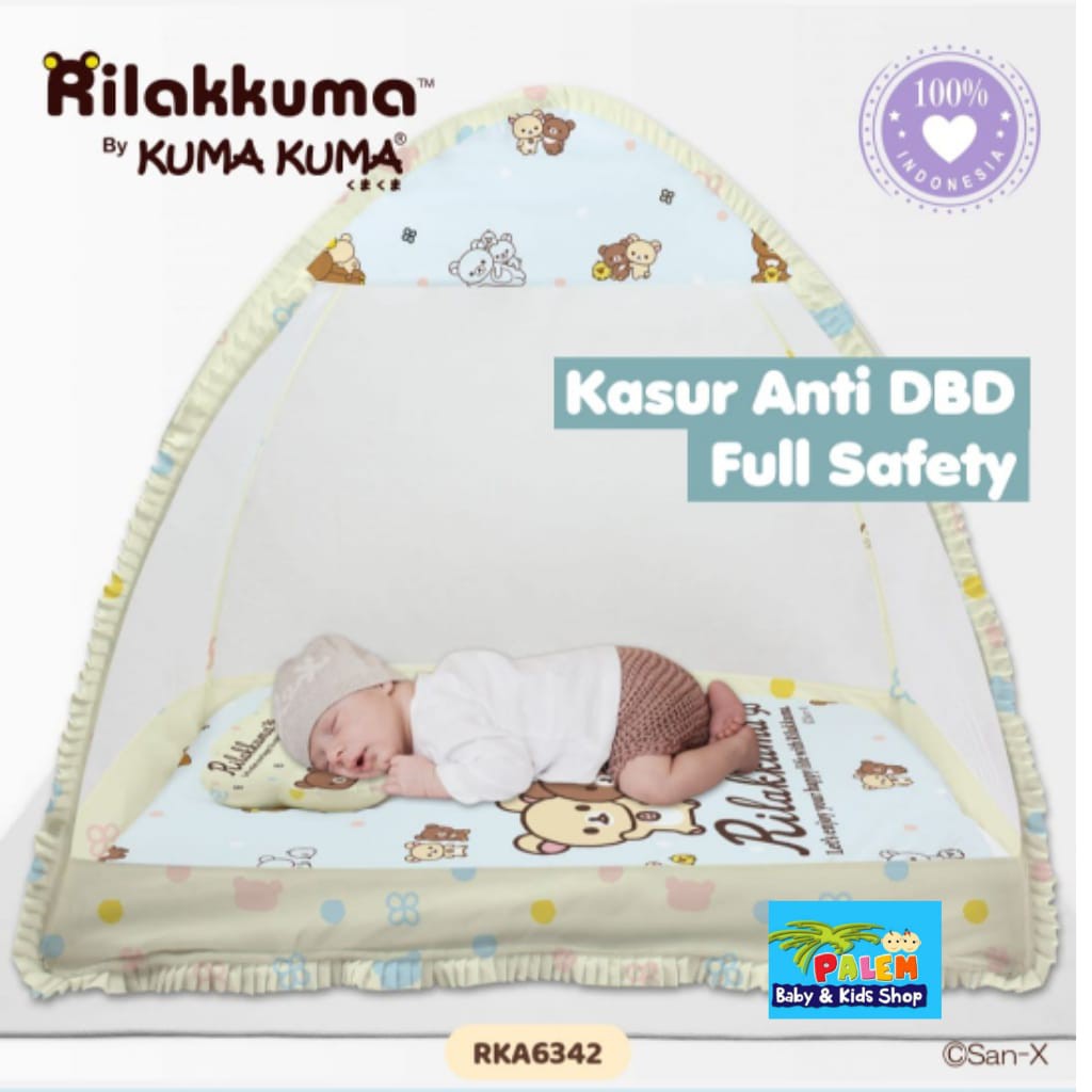 Kasur Kelambu Anti DBD Bayi Kuma Kuma Seperti Baby Dream|Rilakkuma by Kumakuma 63420