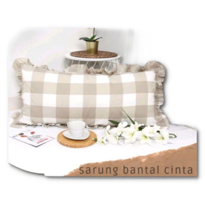 Sarung Bantal Cinta Kain Katun Aneka Motif Dan Warna Ukuran 48x95 cm