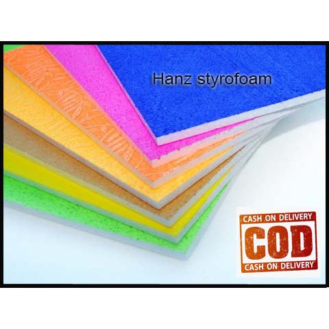 

Styrofoam Tebal 2cm lembaran polos dan warna uk 40x 60 cm