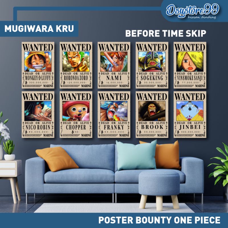 Poster Bounty One Piece Mugiwara Crew-BEFORE TIME SKIP