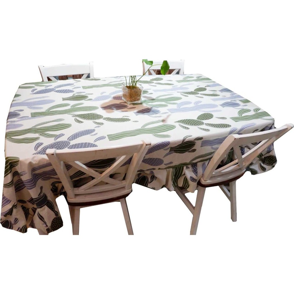 MURAH Taplak Meja Makan Rempel Motif Kaktus