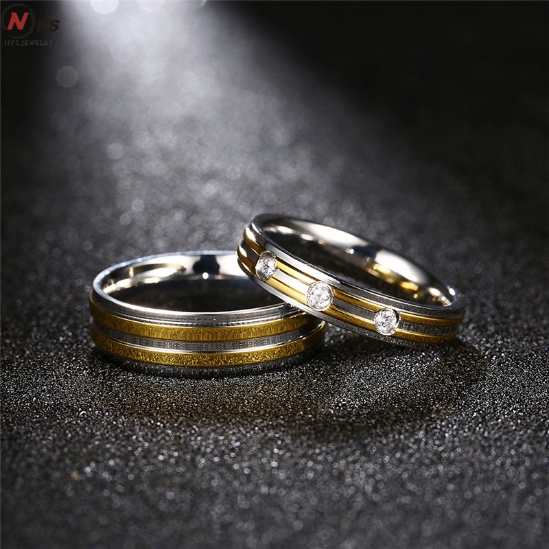 Cincin Couple / Tunangan / Nikah / Pasangan / Titanium C049