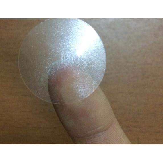 

♦ Paket mini stiker transparan bening bulat perekat kemasan souvenir - diameter 1.9 cm ♜