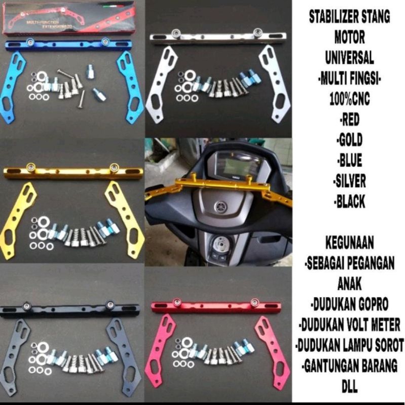 STABILISER PALANG STANG FULL CNC STELAN STABILIZER NMAX AEROX LEXI ADV VARIO NEW VARIO 125 VARIO 150 VARIO 160 Universal semua Motor ANTSHOOP