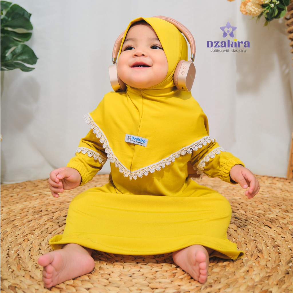 GAMIS BAYI KAIRA GAMIS BAYI RENDA LIME JERSEY PREMIUM ORIGINAL BY DZAKIRA