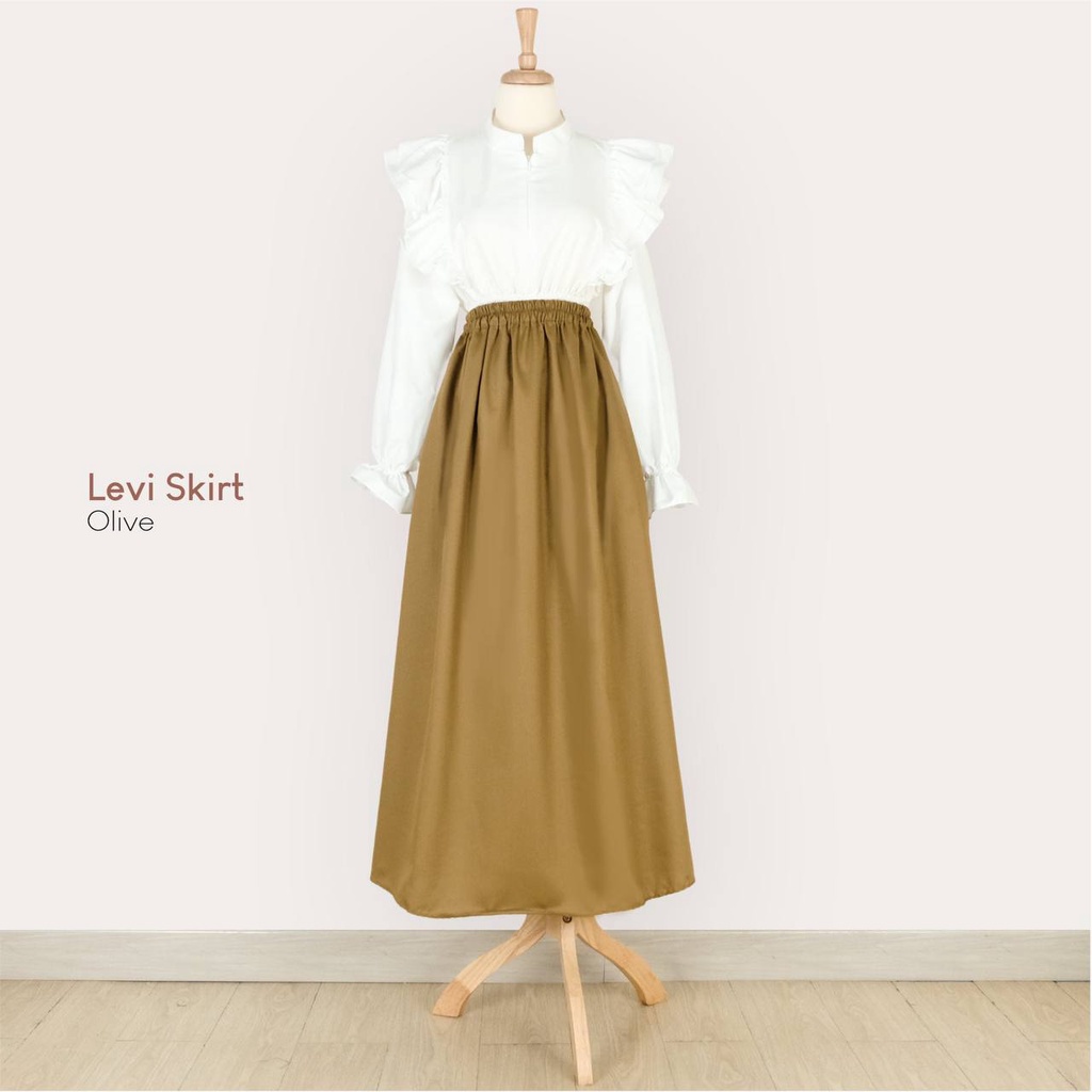 Levi Skirt | Rok Korea Polos Basic Panjang