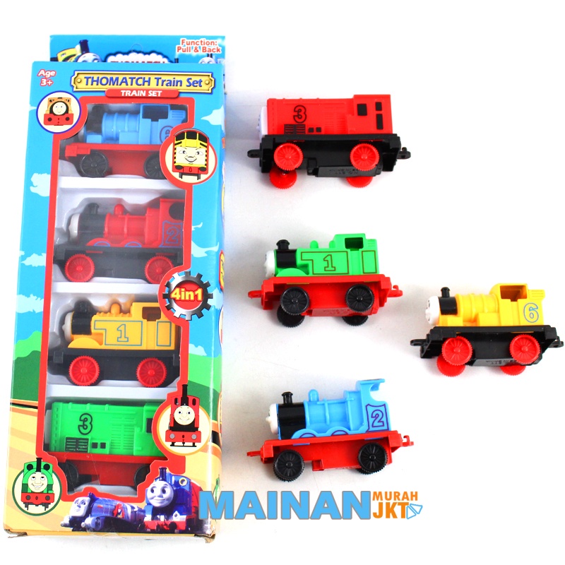 MAINANKEI MAINAN ANAK KERETA ISI 4PCS PULLBACK MAINAN KERETA PULLBACK LOKOMOTIF KERETA