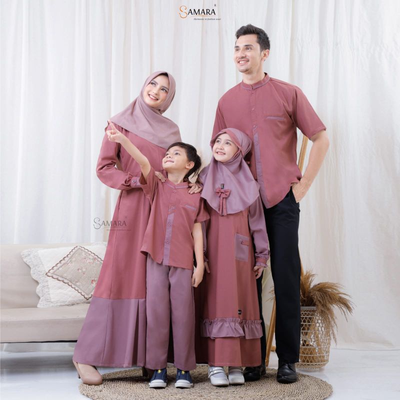 Gamis Couple Sarimbit Busana Muslim keluarga Ori