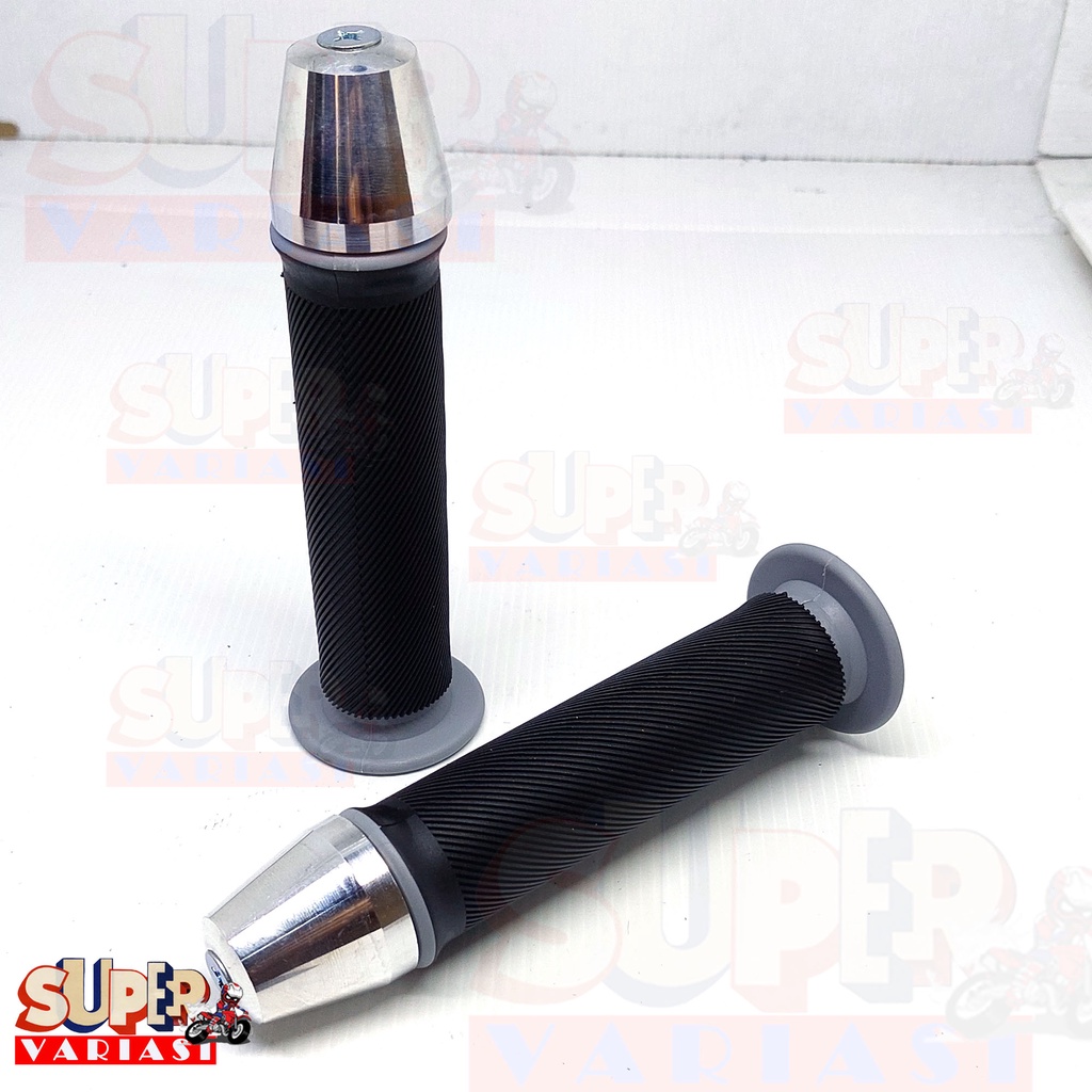 GRIP PLUS JALU STANG FU CHROM SEPASANG/ HANDGRIP MOTOR VARIASI/GRIP DOMINO SISIK JALU STANG MOTOR CHROM