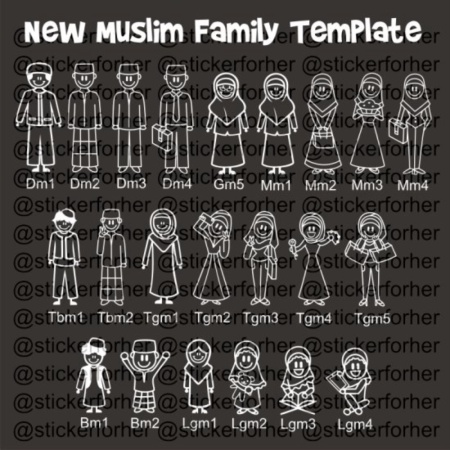 Unik stiker Family KEKINIAN bisa custom nama untuk kaca belakang mobil Diskon