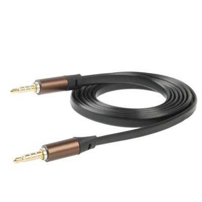 ROVTOP Kabel AUX 3.5mm HiFi Noodle Design 1m - S-IP4G COKLAT