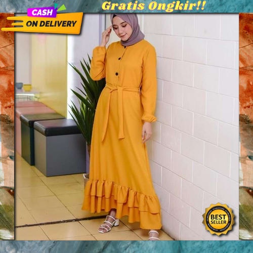 Gsmis Cwek Casual Syar`I 2022 Viral Games Perempuan Premium Terbaru Gamis Cewek Elegan Kekinian Impo