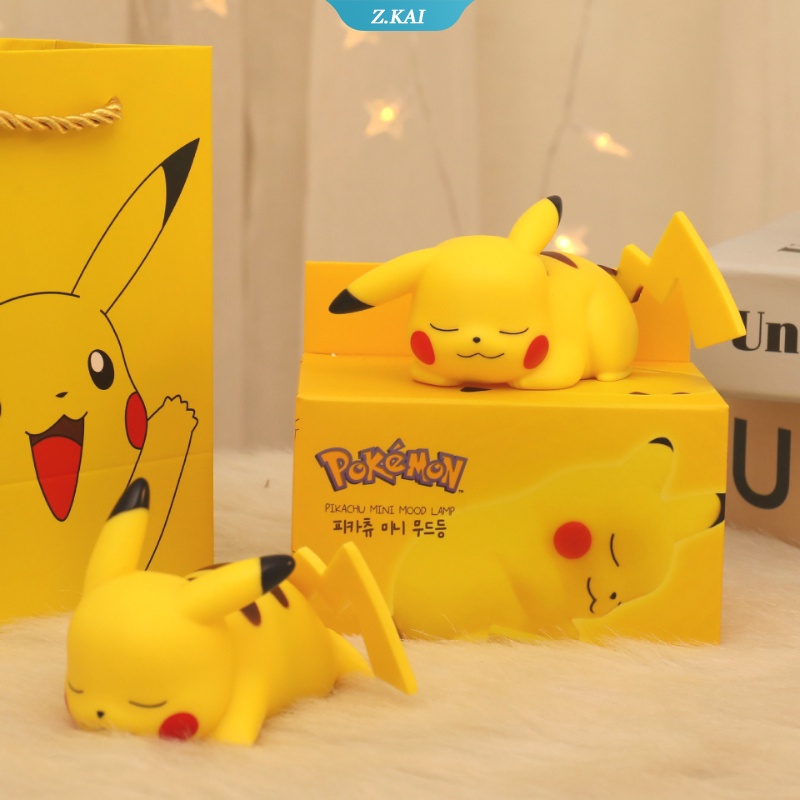 Lampu Tidur LED Bentuk Pokemon Pikachu Untuk Dekorasi Kamar Anak