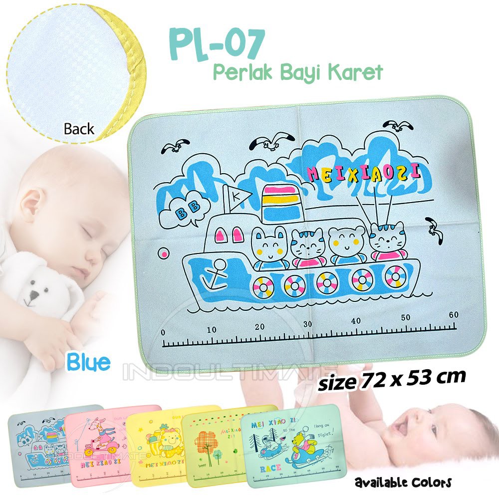 Perlak Bayi Karet Microfiber Waterproof PL-07 (72 cm x 53 cm) Perlak Ompol Bayi Perlak Mandi bayi