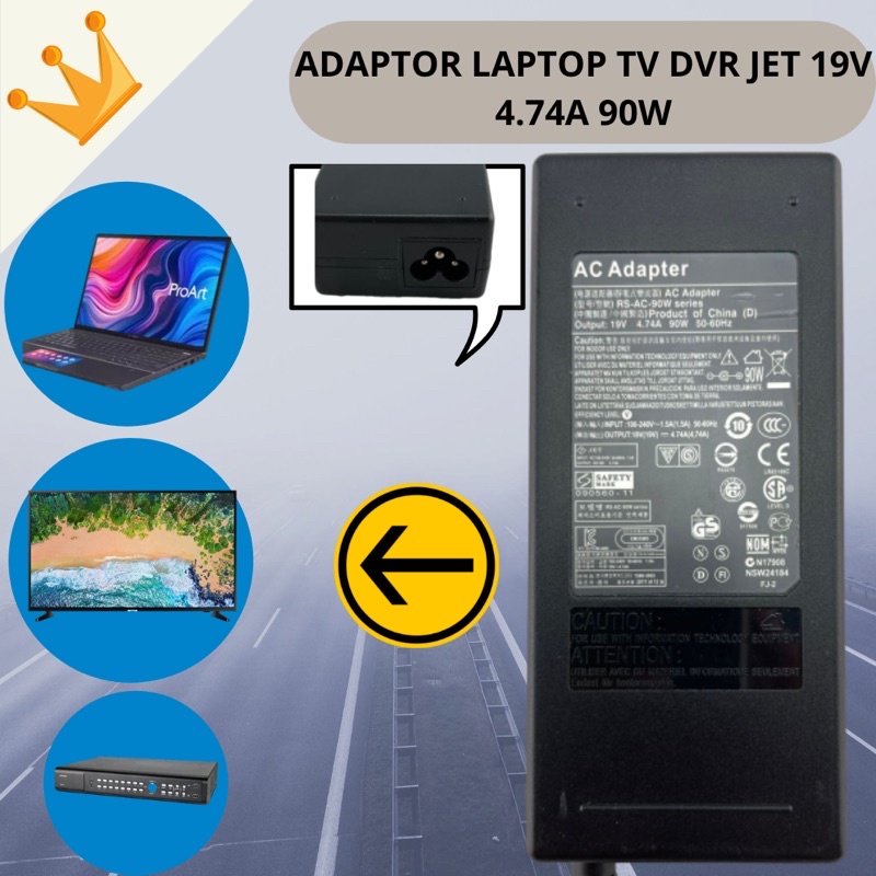 power AC adaptor laptop TV LCD LED original DVR avtech 19V 4.74A