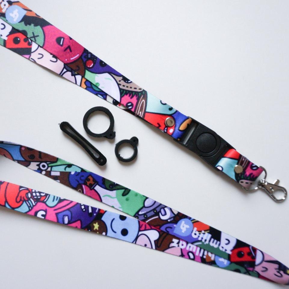 

Subsidi--Lanyard Billwaz Gantungan ID Card Lanyard printing Motif - Doodle 001