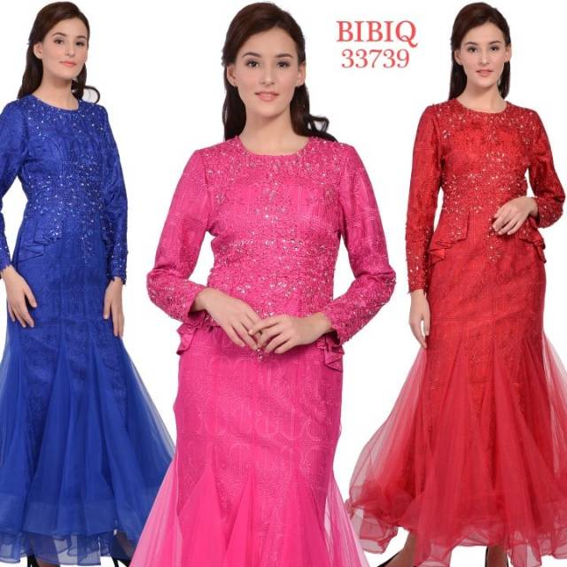 Baju Gamis Maxi Dress Gaun Pesta Muslim Bibiq 33739