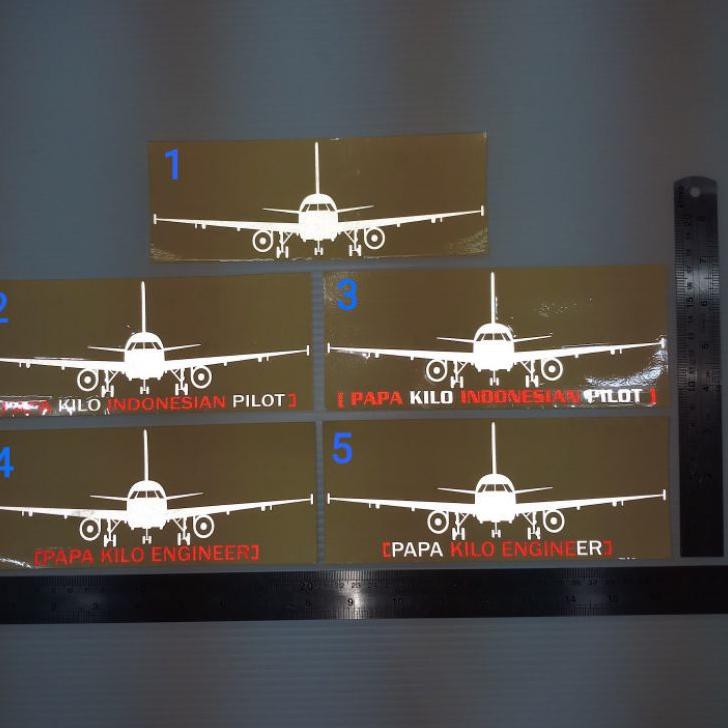 

Model Baru 096KQ Cutting Sticker Pesawat, PAPA KILO, Indonesia Pilot, Enggineer, Instructor, Flight