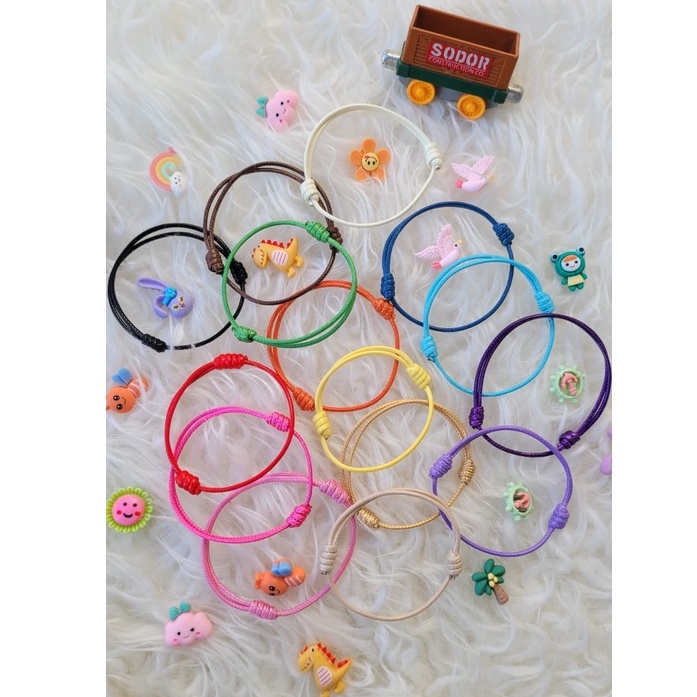 𝗚𝗘𝗟𝗔𝗡𝗚 𝗞𝗘𝗥𝗘𝗡 kekinian Gelang Tali 2mm Gelang Pria Wanita Keren Gelang Elegant Cocok Untuk Semua Kalangan Gelang Casual Aneka Warna