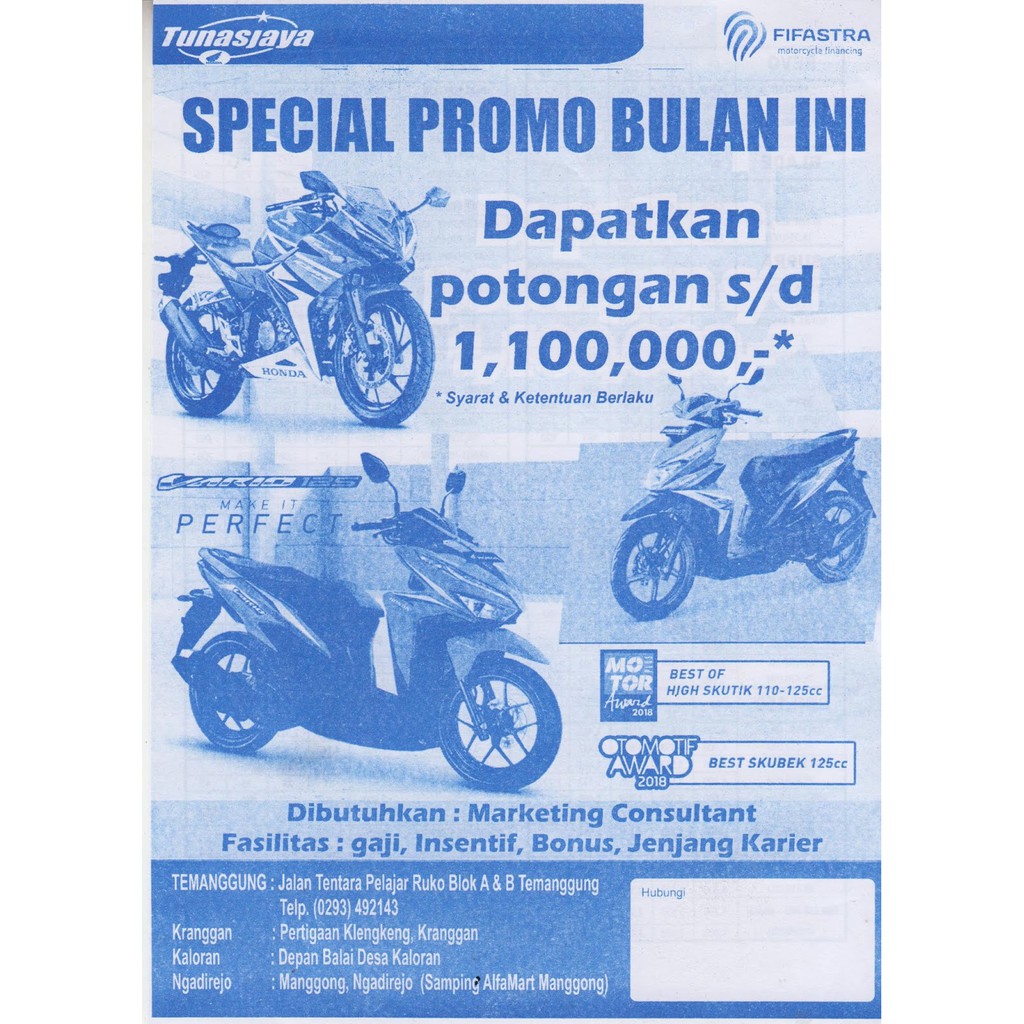 

Cetak Offset Brosur A4 1/3 A4 A5 A6 1 Sisi HVS 80/70 Gsm 1 Warna 1 Rim